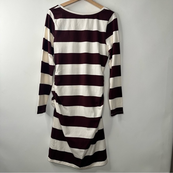 NWT Old Navy Bodycon Dress Womens SZ S Jersey Knit Striped Long Sleeve Maternity - Picture 2 of 8